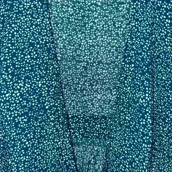 NWT! Zesica Teal Floral Wrap Dress with Ruffles Size M - Picture 10 of 10